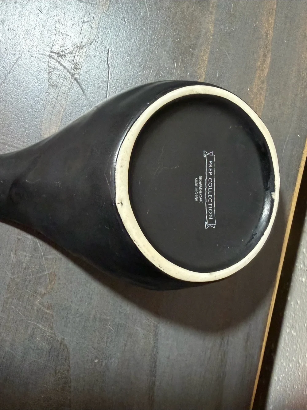 Prep Collection Matte Black Ceramic Ladle with Curved Pour Spout